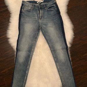 H&M High Rise Skinny Stretch Side Striped Jeans